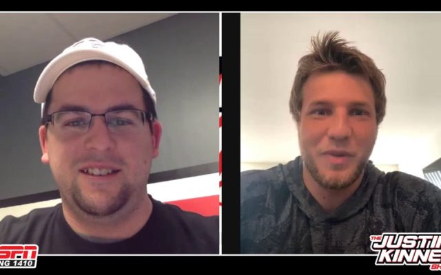 “1410-WING LIVE!” Dayton Flyers TE Adam Trautman on being drafted this past Friday night (WATCH)