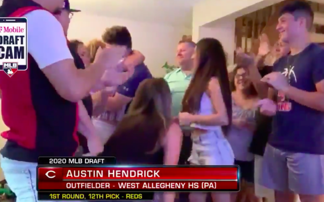 (WATCH) Reds first round pick Austin Hendrick’s live reaction to being selected 12th overall