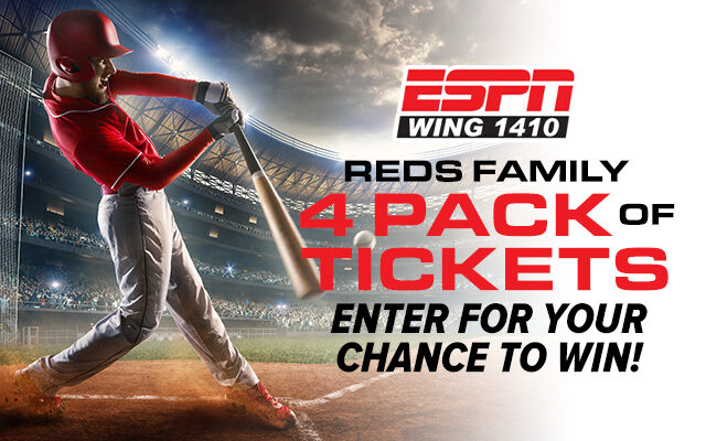 Register to win a Reds Family 4 Pack of Tickets
